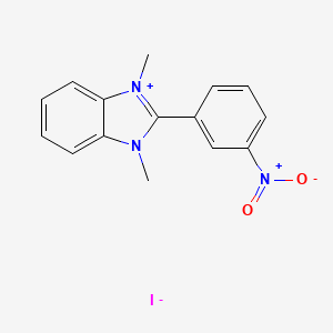 molecular formula C15H14IN3O2 B8094934 1,3-Dimethyl-2-(3-nitrophenyl)benzimidazol-3-ium;iodide 