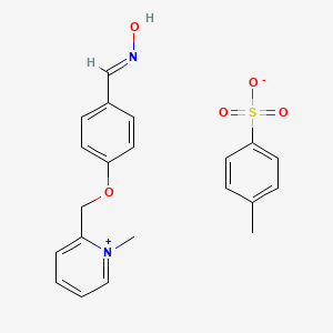 4-methylbenzenesulfonate;(NE)-N-[[4-[(1-methylpyridin-1-ium-2-yl)methoxy]phenyl]methylidene]hydroxylamine