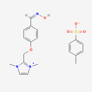 molecular formula C20H23N3O5S B8094996 (NZ)-N-[[4-[(1,3-dimethylimidazol-1-ium-2-yl)methoxy]phenyl]methylidene]hydroxylamine;4-methylbenzenesulfonate 