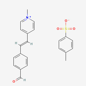 molecular formula C22H21NO4S B8095031 4-methylbenzenesulfonate;4-[(E)-2-(1-methylpyridin-1-ium-4-yl)ethenyl]benzaldehyde 