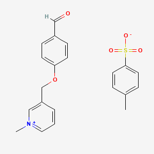 4-Methylbenzenesulfonate;4-[(1-methylpyridin-1-ium-3-yl)methoxy]benzaldehyde