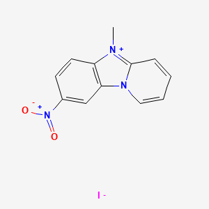 molecular formula C12H10IN3O2 B8095046 5-Methyl-8-nitropyrido[1,2-a]benzimidazol-5-ium;iodide 