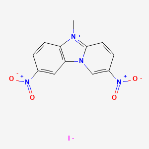 molecular formula C12H9IN4O4 B8095047 5-Methyl-2,8-dinitropyrido[1,2-a]benzimidazol-5-ium;iodide 