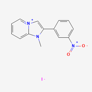 molecular formula C14H12IN3O2 B8095051 1-Methyl-2-(3-nitrophenyl)imidazo[1,2-a]pyridin-4-ium;iodide 