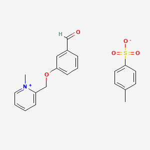 4-Methylbenzenesulfonate;3-[(1-methylpyridin-1-ium-2-yl)methoxy]benzaldehyde