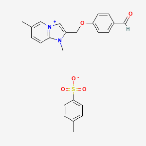 molecular formula C24H24N2O5S B8095072 4-[(1,6-Dimethylimidazo[1,2-a]pyridin-4-ium-2-yl)methoxy]benzaldehyde;4-methylbenzenesulfonate 