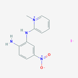 molecular formula C12H13IN4O2 B8095093 2-N-(1-methylpyridin-1-ium-2-yl)-4-nitrobenzene-1,2-diamine;iodide 