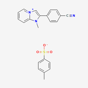molecular formula C22H19N3O3S B8095108 4-Methylbenzenesulfonate;4-(1-methylimidazo[1,2-a]pyridin-4-ium-2-yl)benzonitrile 