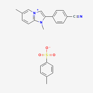 molecular formula C23H21N3O3S B8095112 4-(1,6-Dimethylimidazo[1,2-a]pyridin-4-ium-2-yl)benzonitrile;4-methylbenzenesulfonate 