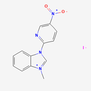 molecular formula C13H11IN4O2 B8095139 1-Methyl-3-(5-nitropyridin-2-yl)benzimidazol-1-ium;iodide CAS No. 1035452-45-9