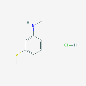 molecular formula C8H12ClNS B8095152 N-methyl-3-(methylsulfanyl)aniline hydrochloride 