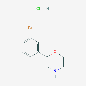 molecular formula C10H13BrClNO B8095168 2-(3-Bromophenyl)morpholine HCl 