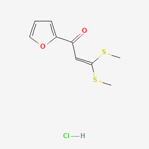molecular formula C9H11ClO2S2 B8095169 1-(Furan-2-yl)-3,3-bis(methylsulfanyl)prop-2-en-1-one;hydrochloride 