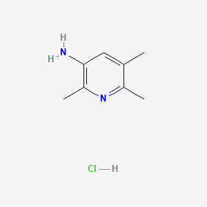molecular formula C8H13ClN2 B8095225 2,5,6-Trimethylpyridin-3-amine hydrochloride 