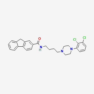 molecular formula C28H29Cl2N3O B8095234 N-[4-[4-(2,3-二氯苯基)哌嗪-1-基]丁基]-9H-芴-2-甲酰胺 