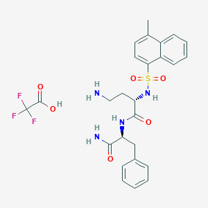 molecular formula C26H29F3N4O6S B8095255 Unk-Dab-Phe-NH2.TFA 