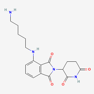 molecular formula C18H22N4O4 B8095262 4-((5-Aminopentyl)amino)-2-(2,6-dioxopiperidin-3-yl)isoindoline-1,3-dione 