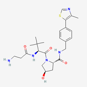 molecular formula C25H35N5O4S B8095269 (S,R,S)-Ahpc-C2-NH2 