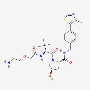 molecular formula C26H37N5O5S B8095270 (S,R,S)-Ahpc-peg1-NH2 