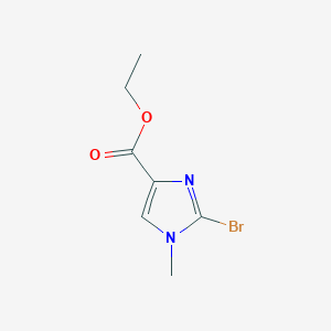 molecular formula C7H9BrN2O2 B8095312 ethyl 2-bromo-1-methyl-1H-imidazole-4-carboxylate 