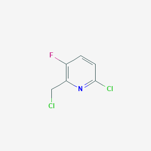 molecular formula C6H4Cl2FN B8095321 6-Chloro-2-(chloromethyl)-3-fluoropyridine 
