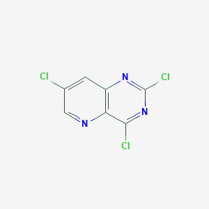 molecular formula C7H2Cl3N3 B8095326 2,4,7-三氯吡啶并[3,2-D]嘧啶 