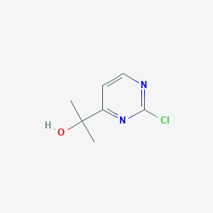 molecular formula C7H9ClN2O B8095351 2-(2-Chloropyrimidin-4-yl)propan-2-ol CAS No. 1312535-77-5