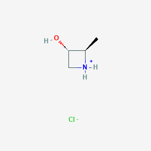 (2R,3S)-2-methylazetidin-1-ium-3-ol;chloride