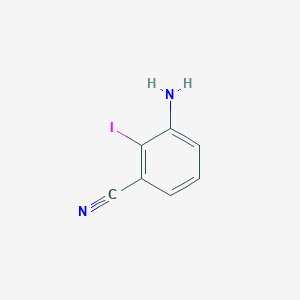 molecular formula C7H5IN2 B8095413 3-Amino-2-iodobenzonitrile 