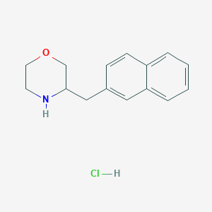 molecular formula C15H18ClNO B8095514 3-(Naphthalen-2-ylmethyl)morpholine;hydrochloride 