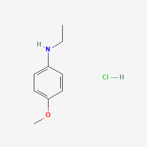 molecular formula C9H14ClNO B8095540 N-Ethyl-4-methoxy-benzenamine hydrochloride 