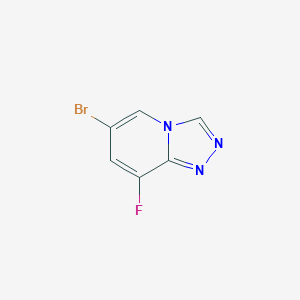 molecular formula C6H3BrFN3 B8095560 6-Bromo-8-fluoro-[1,2,4]triazolo[4,3-a]pyridine 