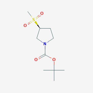 molecular formula C10H19NO4S B8095582 tert-Butyl (3S)-3-methanesulfonylpyrrolidine-1-carboxylate 