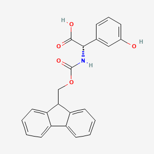 molecular formula C23H19NO5 B8095588 (s)-a-(Fmoc-amino)-3-hydroxy-benzeneacetic acid CAS No. 1260609-40-2