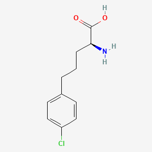 molecular formula C11H14ClNO2 B8095589 (S)-2-amino-5-(4-chlorophenyl)pentanoic acid 