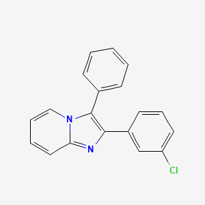 molecular formula C19H13ClN2 B8095596 2-(3-氯苯基)-3-苯基咪唑并[1,2-a]吡啶 