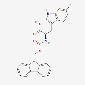 molecular formula C26H21FN2O4 B8095630 N-Fmoc-6-fluoro-D-tryptophan 