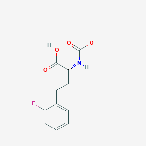 molecular formula C15H20FNO4 B8095634 Boc-2-fluoro-D-homophenylalanine 