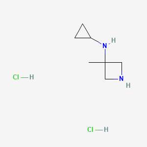 molecular formula C7H16Cl2N2 B8095643 N-Cyclopropyl-3-methyl-3-azetidinamine dihydrochloride 