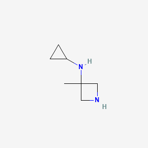 molecular formula C7H14N2 B8095644 N-Cyclopropyl-3-methyl-3-azetidinamine 2HCl 