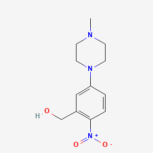 molecular formula C12H17N3O3 B8095666 (5-(4-Methylpiperazin-1-yl)-2-nitrophenyl)methanol 