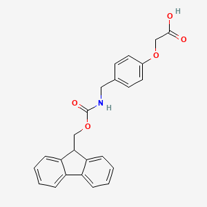 molecular formula C24H21NO5 B8095698 2-[4-[(Fmoc-amino)methyl]phenoxy]acetic acid 