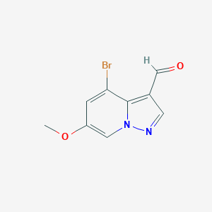 molecular formula C9H7BrN2O2 B8095700 4-Bromo-6-methoxypyrazolo[1,5-a]pyridine-3-carbaldehyde 