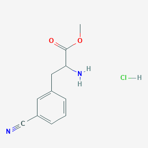 molecular formula C11H13ClN2O2 B8095730 3-Cyano-DL-phenylalanine methyl ester HCl 