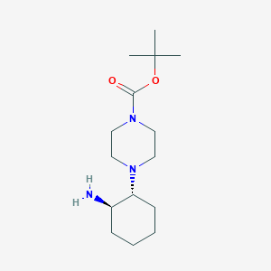 molecular formula C15H29N3O2 B8095741 Tert-butyl4-[trans-2-aminocyclohexyl]piperazine-1-carboxylate 
