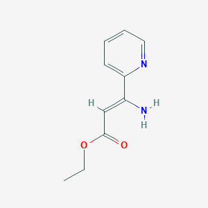 molecular formula C10H12N2O2 B8095755 Ethyl 3-amino-3-(pyridin-2-yl)acrylate 