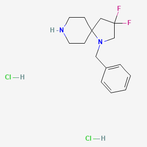molecular formula C15H22Cl2F2N2 B8095807 1-Benzyl-3,3-difluoro-1,8-diazaspiro[4.5]decane dihydrochloride 