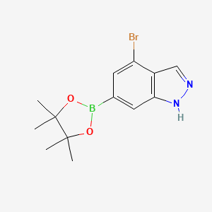 molecular formula C13H16BBrN2O2 B8095812 4-Bromo-1H-indazole-6-boronic acid pinacol ester 