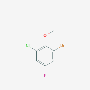 molecular formula C8H7BrClFO B8095827 1-Bromo-3-chloro-2-ethoxy-5-fluorobenzene CAS No. 2121513-07-1