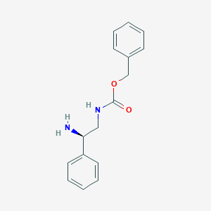 molecular formula C16H18N2O2 B8095850 Benzyl (R)-(2-amino-2-phenylethyl)carbamate 